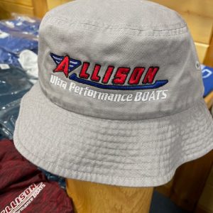 Gray Bucket Hat with Logo